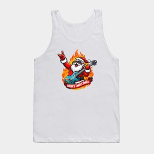 Santa Christmas Rock Tank Top